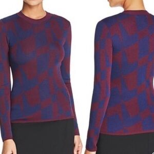 Hugo Boss Geometric Lightweight Long Sleeve‎ Sweater Women’s Size XS